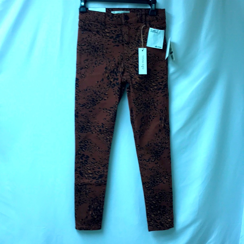 Ella moss cheetah swirl high rise skinny ankle jeans women girls size 24